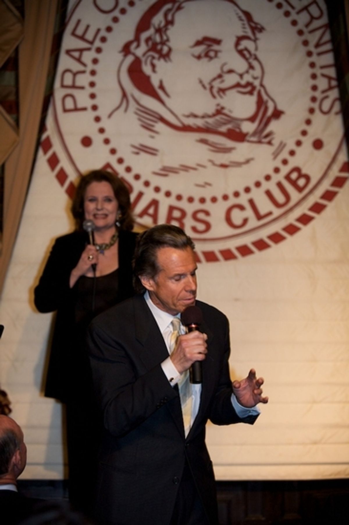 Randie Levine Miller and Bill Boggs at DIVO NIGHT at the Friars Club